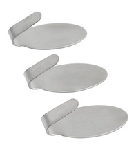 Krog selvklæbende 35 mm børstet stål 3 stk.